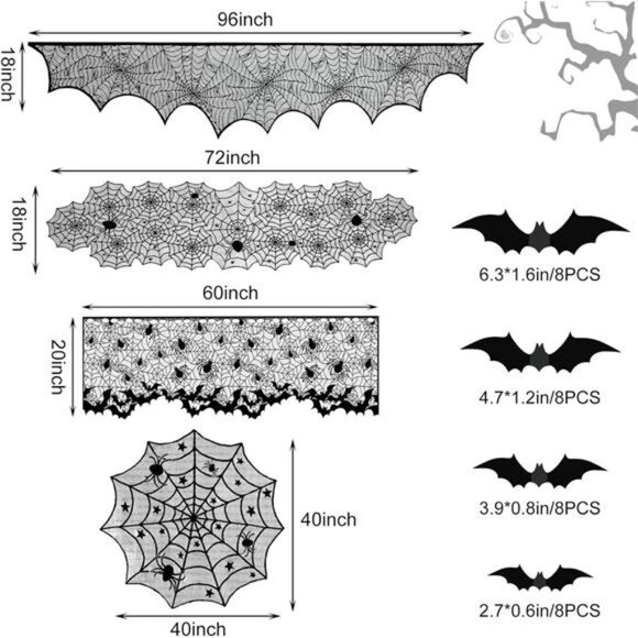 5-Pack Halloween Decorations - Indoor Spider Web - Picture 5 of 8